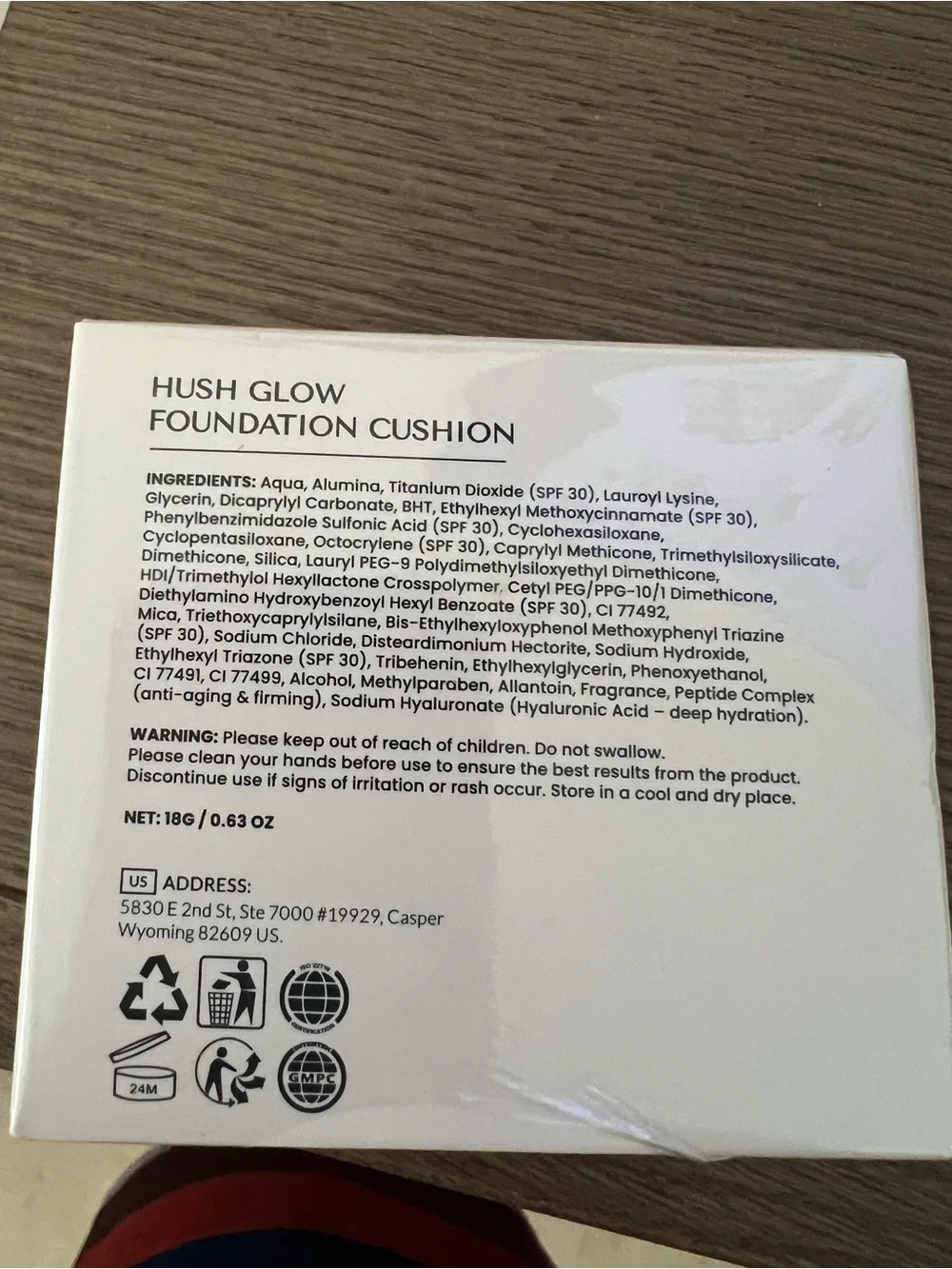 🌺HUSH Glow Foundation Cushion - Black Puff Applicator